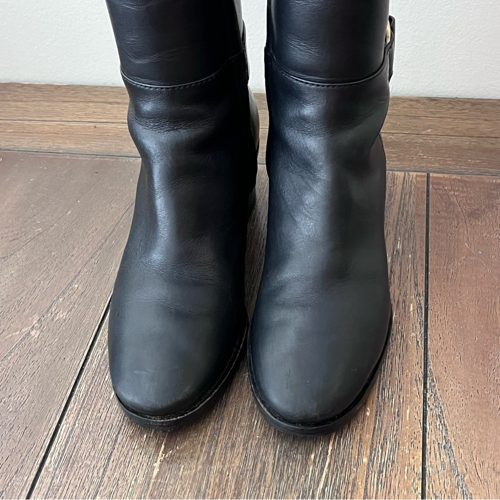 Tory Burch Black Leather Tall Heeled Riding Boots Womens size 6 - Picture 7 of 12